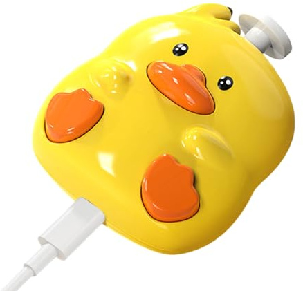 Veasbuu Tagliaunghie per bambini a mano, silenzioso, con motivo e 3 velocità, tagliaunghie elettrico silenzioso con luce LED e 6 testine di lima, per uomo, donna, bambino e ragazza