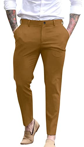 EODJXIO Pantaloni Casual Uomo Larghi Sportivi da Ispessiti in Cotone Tasca Colore Sanitari Grandi Cuoco Impermeabili