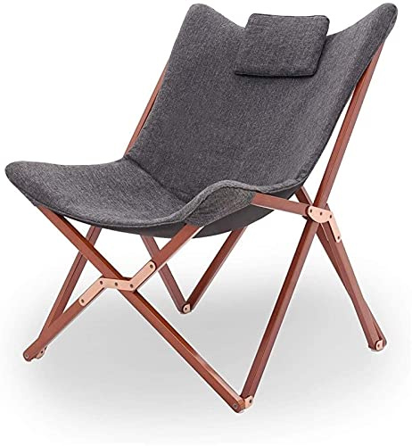 Silla reclinable plegable portátil con cojín para acampar al aire libre, playa, patio, jardín, relajación