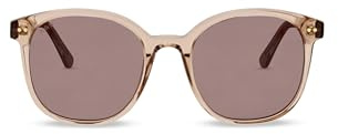Kapten & Son Sonnenbrille Nairobi Small Transparent Hazel Brown | Sonnenbrille Damen für schmale Gesichtsformen mit Sonnen- und UV-Schutz | Stylische, runde Gläserform | Unisex Sunglasses