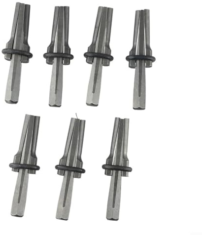 Juego de 7 cuñas de división de piedra, cuñas de plumas de 14 mm para romper rocas, herramientas manuales de acero de alta dureza para dividir granito, hormigón y piedra dura