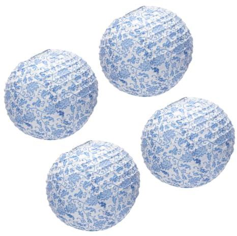 Paper Lantern Lampshade 4pcs Foldable Cotton Paper for Bedroom