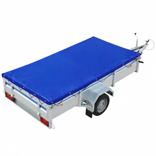 Trailer Cover 8' x 5' (248cm x 157cm x 8cm) 650gsm Waterproof Reinforced PVC Featuring Marine Grade Anti Rot Thread, 8mm Bungee Cord & Brass Eyelets. (Not Suitable For Ifor Williams GD85)