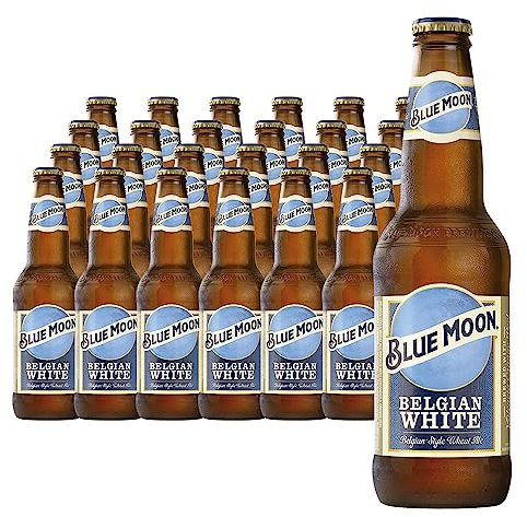 BLUE MOON Brewing Company Belgian White - alc. 5,4% vol. - Cerveza Artesanal de Estilo Belgian White - caja con 24 Botellas de 330 ml
