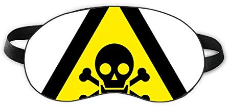 Warning Symbol Yellow Black Poisoning Triangle Sleep Eye Shield Soft Night Blindfold Shade Cover