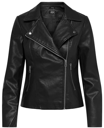 ONLY ONLMelisa - Giacca in similpelle da donna, Nero, S