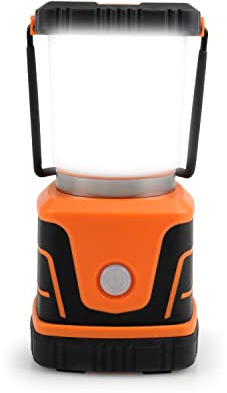 DA LIGHT Lampe de camping LED 1500 lumens 4 modes d'éclairage, Lampe de recherche à intensité variable, Alimentation par batterie, Convient pour Marche de nuit, Tentes, Coupure de courant