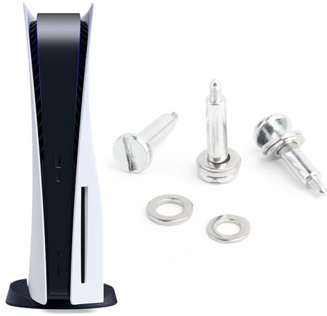 RongZy 3Pcs Vite di Fissaggio Base per Sony Playstation 5 PS5 Vite di Fissaggio Verticale di Ricambio per Supporto Inferiore per PS5 Console Giochi