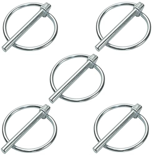AERZETIX - C60256 - Satz von 5 Klappstecker klappsplinte landwirtschaftlichen mit ring Ø4.5x41mm - splinte zum klappen - sicherungsstift - bolzensicherung für schnelle befestigung - DIN 11023