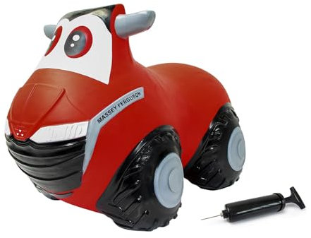 JAMARA 466000 Massey Ferguson Hüpftraktor HoppyDoo - Spielzeug für Kinder, Hüpfspielzeug Baby Indoor/Outdoor, Geschenk für Kids, Gartenspielzeug, Pflegeleicht, BPA frei, mit Pumpe