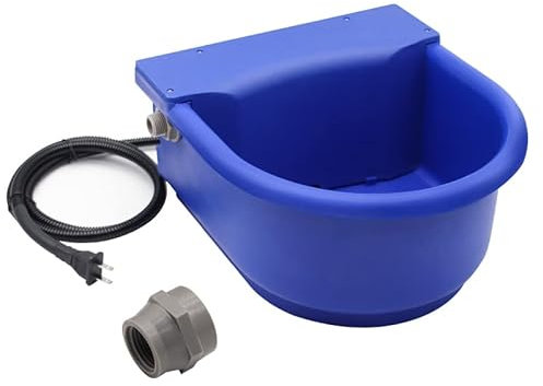 MODUODUO Automatischer beheizter Hundenapf 1,3 Liter 100 W Outdoor Thermo-Wasserspender Eingebauter Thermostat für Haustier Vieh Rinder Schafe und Pferd im Winter