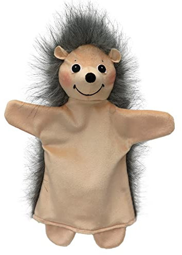 Handpuppe Puppe Handspielpuppe Plüschpuppe Märchenfigur Igel 30 cm, Mehrfarbig, für Kinder Jungen Mädchen, Ideal für Rollenspiel
