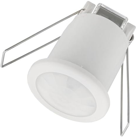 Ledvion - Sensore di movimento da incasso Bianco 360° Con Interruttore Crepuscolare Portata di 8M