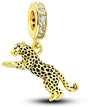 Streetculture Puma Gepard Tiger Gato Gato Rey León – Charm plata 925 pulsera colgante joyas regalo plata de ley