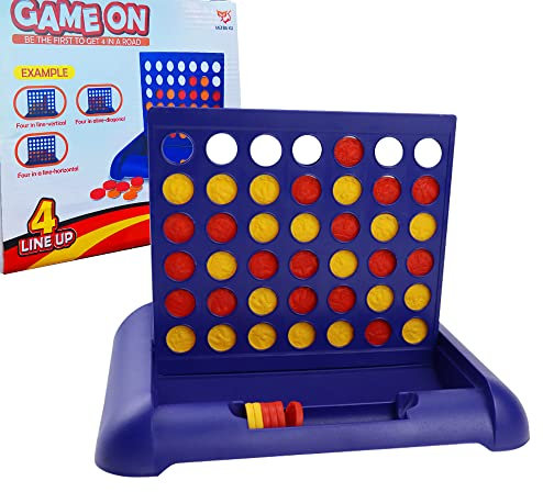 CHEVVY Vier Gewinnt 4 in Einer Reihe Brettspiel Verbinden Sie Vier Spielreihen 22 X 19 X 3,8CM Brettspiel für Erwachsene 15 + Jahren Junge Mädchen Outdoor