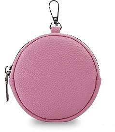 stylx Fashion You Want Damen Münzbörse aus echtes Leder, kleine Geldbörse mit Reißverschluss, Mini Portemonnaie Coin Pocket für Frauen Mädchen Kinder (hellpink)