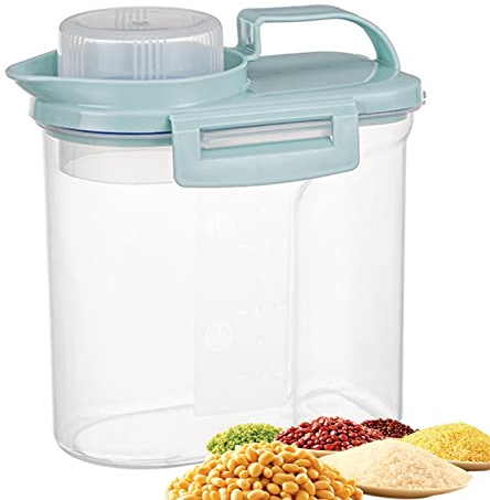 Xistuoz Aufbewahrungsbox Küche, Vorratsdosen mit Deckel und Griff, Luftdicht Aufbewahrungsbox Schüttdosen zur Aufbewahrung von Reis, Müsli, Nudeln, Mehl, Waschpulver, Katzen und Hundefutter