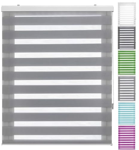 Verdunkelungsrollo Klemmfix ohne Bohren 90 x 260 cm Sonnenschutz & Sichtschutz Thermorollo Fensterrollo Größe und Farbe wählbar für Fenster & Tür, Hellgrau