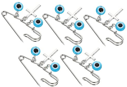 Operitacx 5pièces Broche Pendentif Œil Bleu Accessoires Décoratifs pour Vêtements Et Élégant Et Pratique