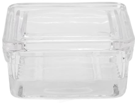 Färbegefäß aus Glas mit Deckel, Transparenter Behälter, Stabile (Glas mit 10 Objektträgern)