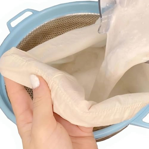 Generic Nut Milk Bags Strainers Reusable Organic Cotton Nut Bags for Almond Milk Juice Cold Brew Coffee Yogurt Cheese Strainer Filter(30x45cm,3 pcs)