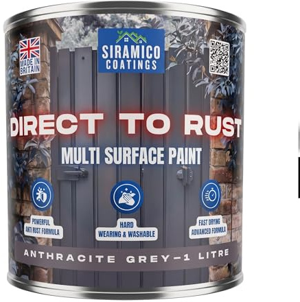 SIRAMICO COATINGS - DIRECT TO RUST - SATIN (ANTRACITE GREY (RAL 7016))