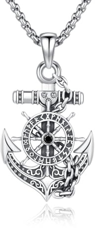 YueYuan Nautische Anker Halskette 925 Sterling Silber für Herren | Maritimer Schmuck, Geschenk zu Geburtstag, Weihnachten, Vatertag, Ostern und Jahrestag