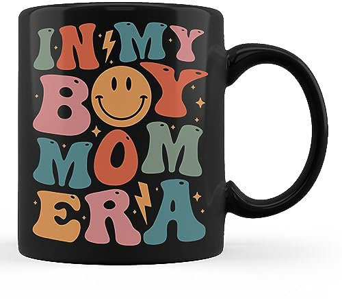 Stoneware Coffee Mug in My Boy Mom Era Drinking Cup Modern Jumbo Mug Reusable Tea Mug for Tea Beer 330Ml