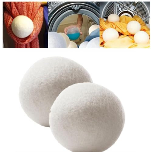 Wool Dryer Balls, Reusable Dryer Balls, Wool Balls Replaces Dryer Sheets, Laundry Washing Dry Laun Fleece Ball Kit, Reusable