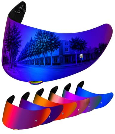 PSLER Visera para K1s, visera para casco K1, visera oscurecida K3SV, escudo facial de reposición para K1, K1s, K3SV y K5,Arcoiris