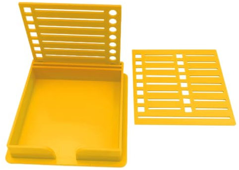 Notizzettel Box, Haftnotiz-Organizer, Zettelbox, Vielseitige Klebeschablone, Lehrer- Und Schulbedarf, Selbstklebende Aufbewahrungsbox Mit Doppeleinlage Für Den Schreibtisch, 9x9.5cm, Gelb