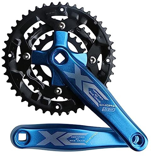 IBOWZ Bike Guarnitura, Guarnitura conica Quadrata per Mountain Bike da 170 mm, 64/104BCD, Corona Tripla in Lega di Alluminio 22-32-44T, Adatta per MTB/Bici da Strada con Movimento Centrale