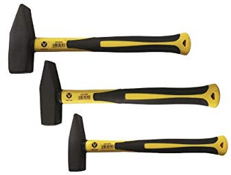 Schlosserhammer Hammer Fiberglasstiel 500/800/1000g 3 tlg Set