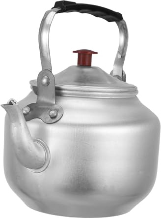 GALPADA Tetera De Aluminio Pequeña Con Asa y Colador, 1 Litro, Resistente Al Calor, Apta Para Estufa De Gas e Inducción, Adecuado Para Viaje y Uso Personal