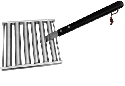 Iuhtrb Cuiseur à saucisses rotatif à 360° amovible avec rouleaux antirouille, outil de nettoyage rapide, outil de barbecue, cuiseur à saucisses pour la maison, les pique-niques, grilles détachables