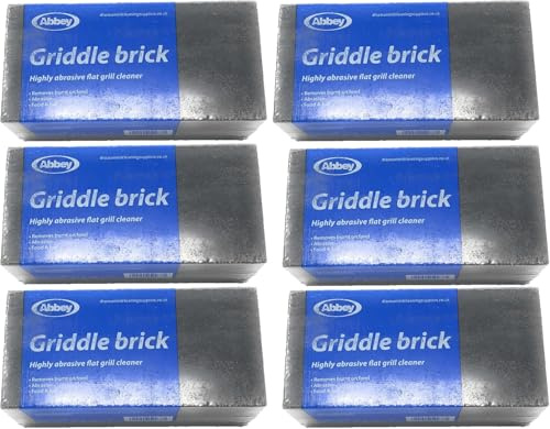 Abbey 3 Grill Brick Pumice Stone for Cleaning – Griddle Stone Cleaning Block – Griddle Brick Remove Greases Stains Residues Dirt - Hot Plate Cleaner for Kitchen and Household Cleaning – BBQ Brick