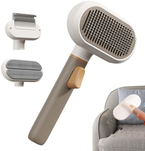 Mihauuke Brosse De Toilettage Pour Chien | Outil De Toilettage Pour Animaux À 3 Têtes - Outil D'Élimination Des Poils Pour Chat Et Chien | Pour Nettoyer Masser Poils Courts Longs Sous-Poil Chats
