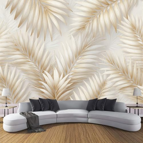 DACRWEKZ Papier Peint Soie plantes tropicales, 150 x 105 cm, Poster Geant Mural Personnalisé, feuilles de palmier, pour Salon Chambre restaurant Décoration Murale