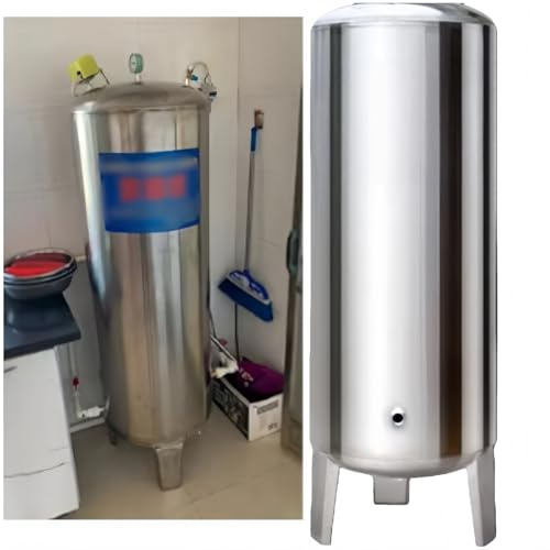 Food-grade Stainless Steel Pressure Water Storage Tank, Household Vertical Pressure Tank, Suitable for Industrial, Agricultural, and Domestic Use(500L/132.1Gal)