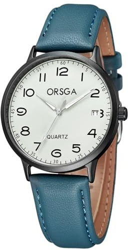 CIVO Großen Zahlen Analog Damenuhr: Einfach Ablesbar für Alltag & Arbeit | Weiches Lederarmband für Angenehmes Tragegefühl - Schönes Geschenk für Ehefrau und Mutter zum Geburtstag & Weihnachten
