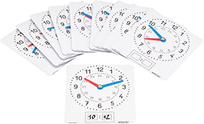 WISSNER 90700 aktiv lernen - 10 beschriftbare Folien Uhren - RE-Plastic°