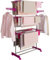 IDMarket Maxia Wäscheständer, Edelstahl, faltbar, Höhe 145 cm, Pflaume