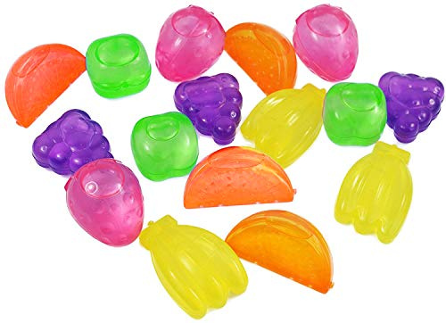 My-goodbuy24 Reusable Ice Cubes Colourful Fruits – 40 Pieces Ice Cube Tray Party Ice Cubes Plastic Permanent Ice Cubes
