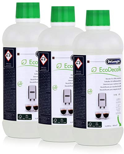 3x DeLonghi SER 3018 EcoDecalk avkalkningsmedel för helautomatiska kaffemaskiner 500 ml