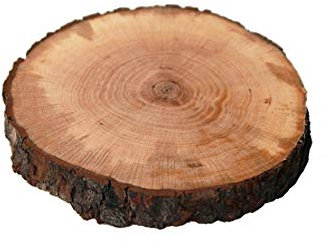 Bajoplato de madera con corteza, 25 cm (6)