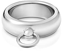 Massiver Edelstahl Ring der O Fingerring Sklavenring Erotikring O-Ring Größenauswahl (Innen(Ø): 25 mm)