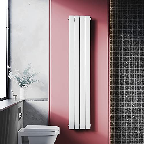 ELEGANT Radiateur plat 1600 x 308 mm radiateur blanc double couche radiateur vertical salle de bain éléments design salle de bain connexion centrale