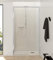 NEBADOON | Mamparas de Ducha - 1 Puerta Corredera + 1 Fijo - Mampara de Ducha Corredera - Perfilería Plata Brillo - 99 a 103 cm (Ancho Adaptable 4 cm) x 195 cm (Alto) - Posición Puerta Izquierda