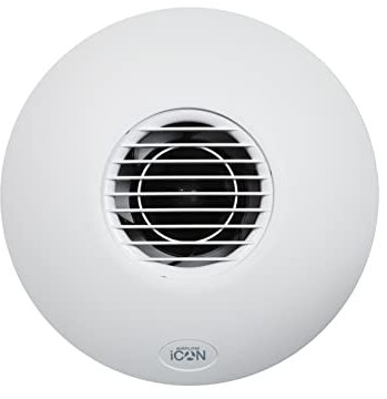 Airflow iCON 30 Extractor Fan - 100mm/4 | Flow Rate 33 l/s, Energy Saving 10.7W, Silent Iris Backdraught Shutter, Optional Humidity, PIR & Timer Modules Sold Separately | 3-Year Warranty