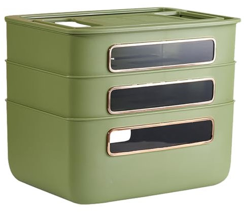 Caja de Almacenamiento para Enrutador WiFi, Gestión de Cables, Enchufe Versátil, Organizador WiFi para Escritorio (Verde negruzco)